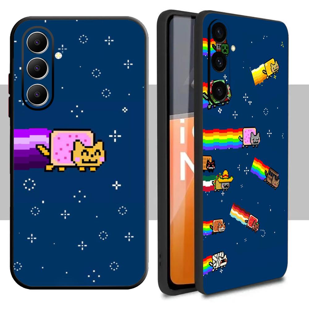 Samsung Galaxy A55 - Modische Nyan Cat Handyhülle für Samsung