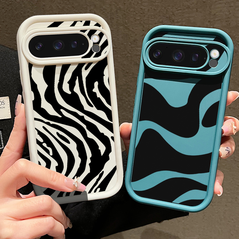 Google Pixel 9 Pro - TPU-Handyhülle mit Zebra-Muster für Google Pixel