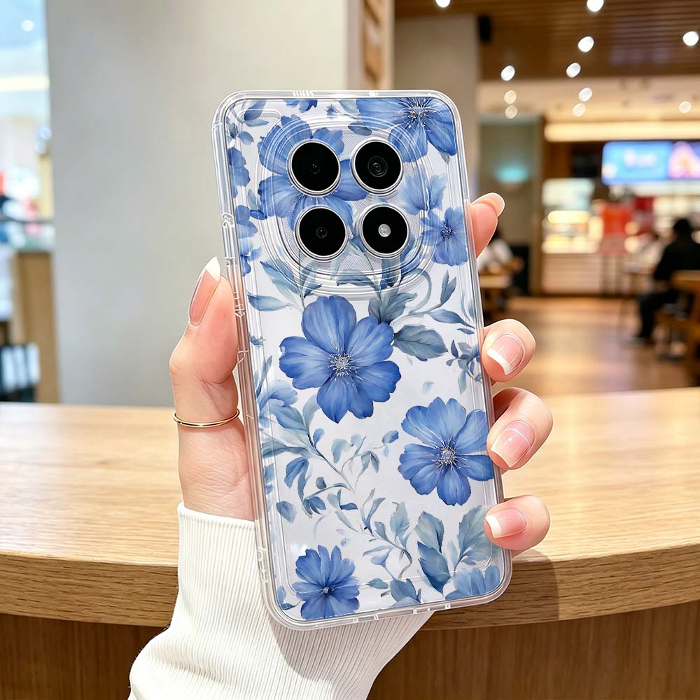 Blaues Aquarell-Blumenmuster H – Xiaomi Poco X6 Bewertung und Preis